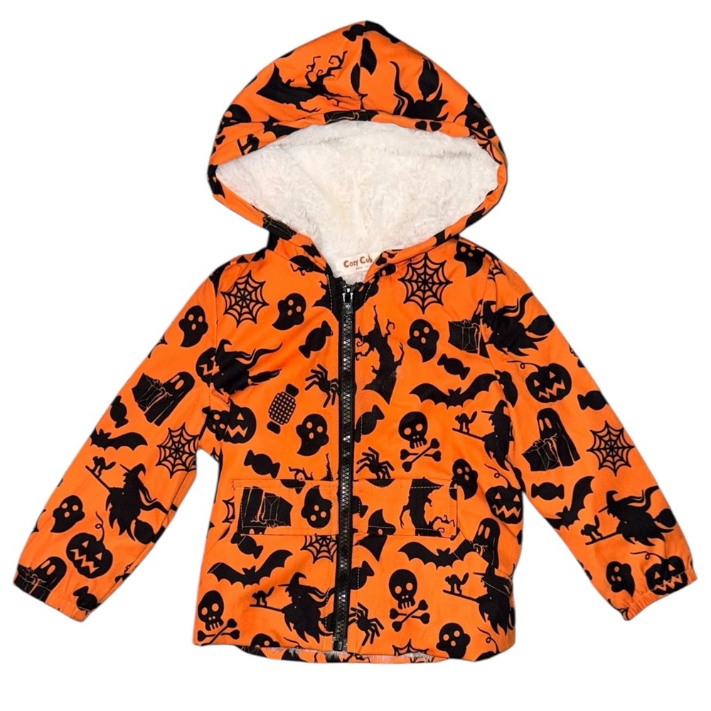 Spooky Halloween Kids Costume Jacket - Orange and Black